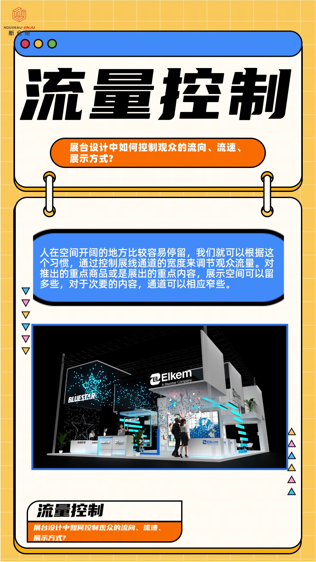 How to control the flow direction,flow rate,and display method of the audience in booth design