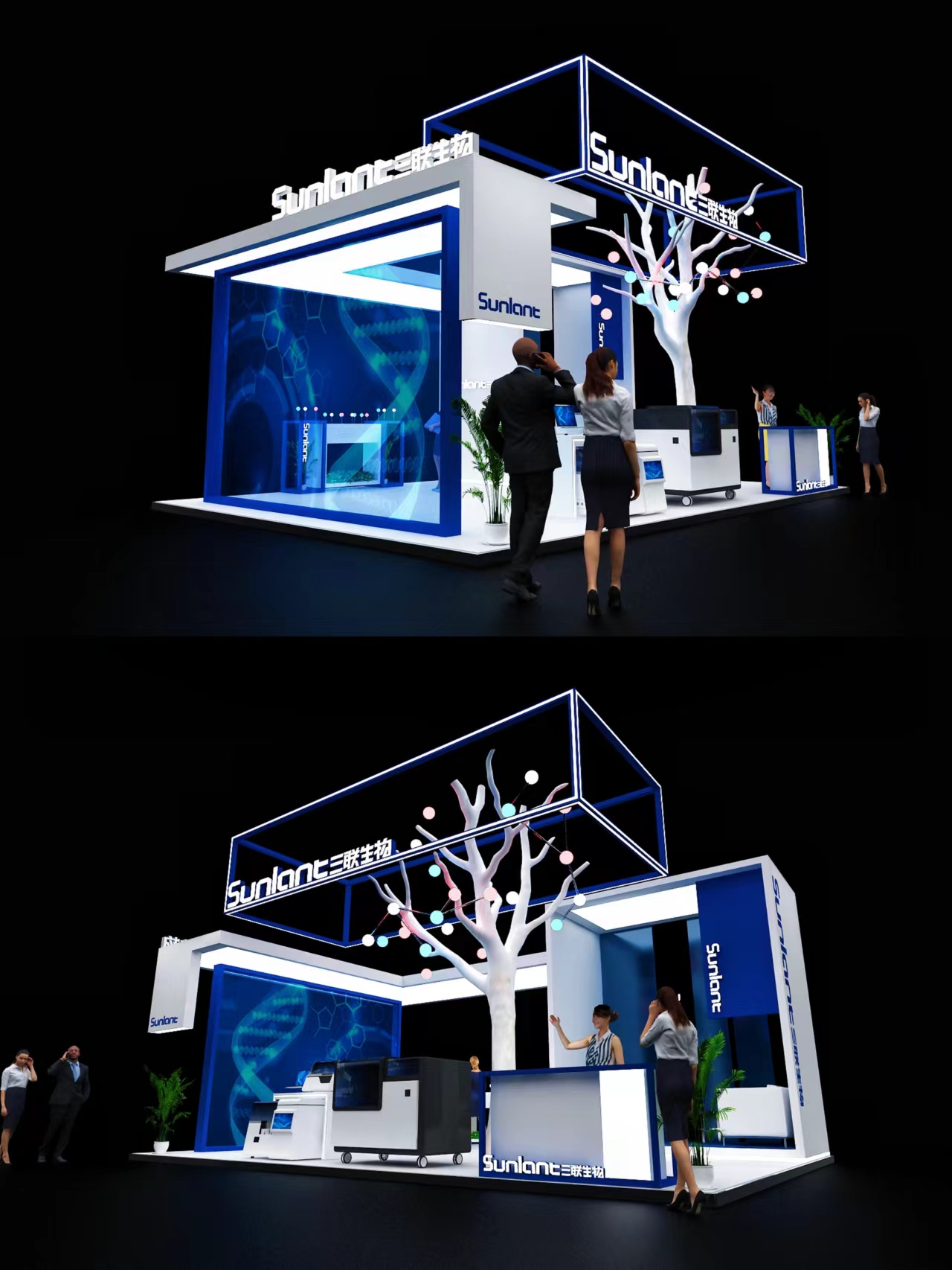 Case 1:Transparent screen partition,booth design that combines technology and art