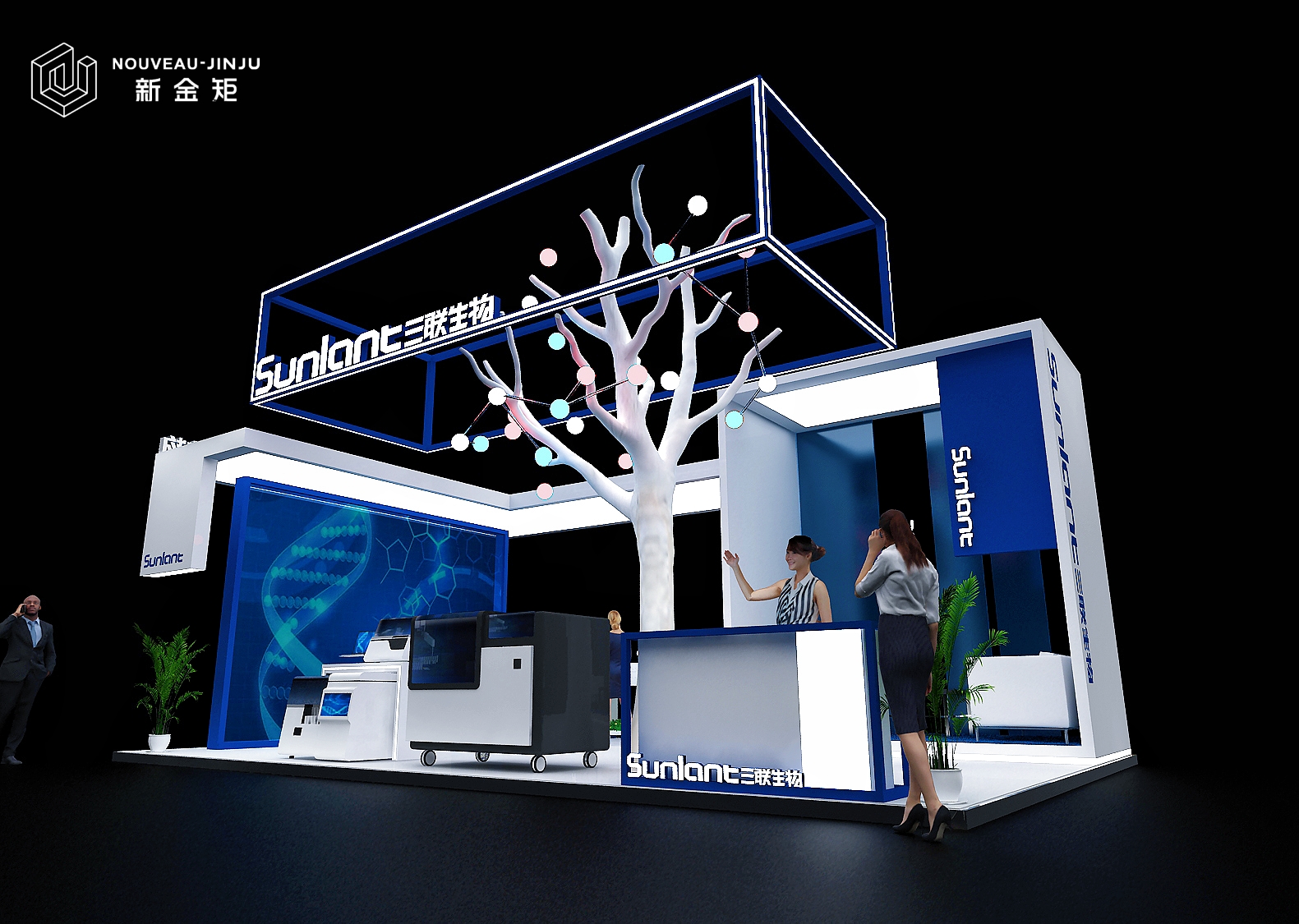 Case 1:Transparent screen partition,booth design that combines technology and art