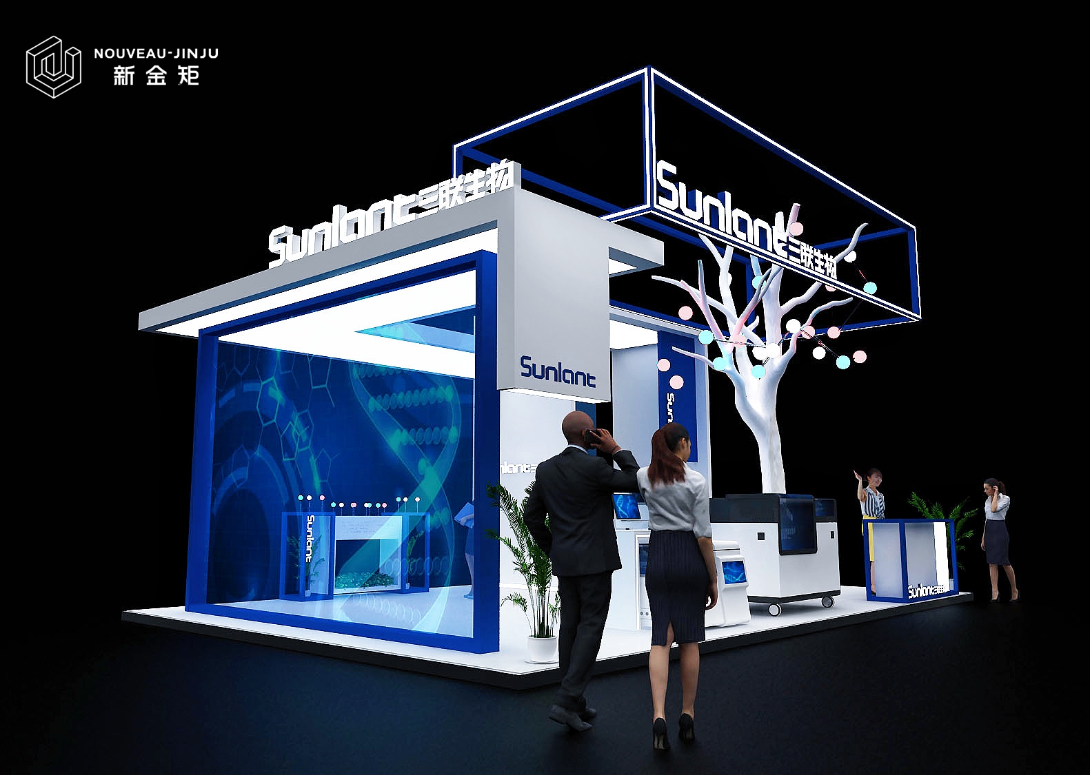 Case 1:Transparent screen partition,booth design that combines technology and art