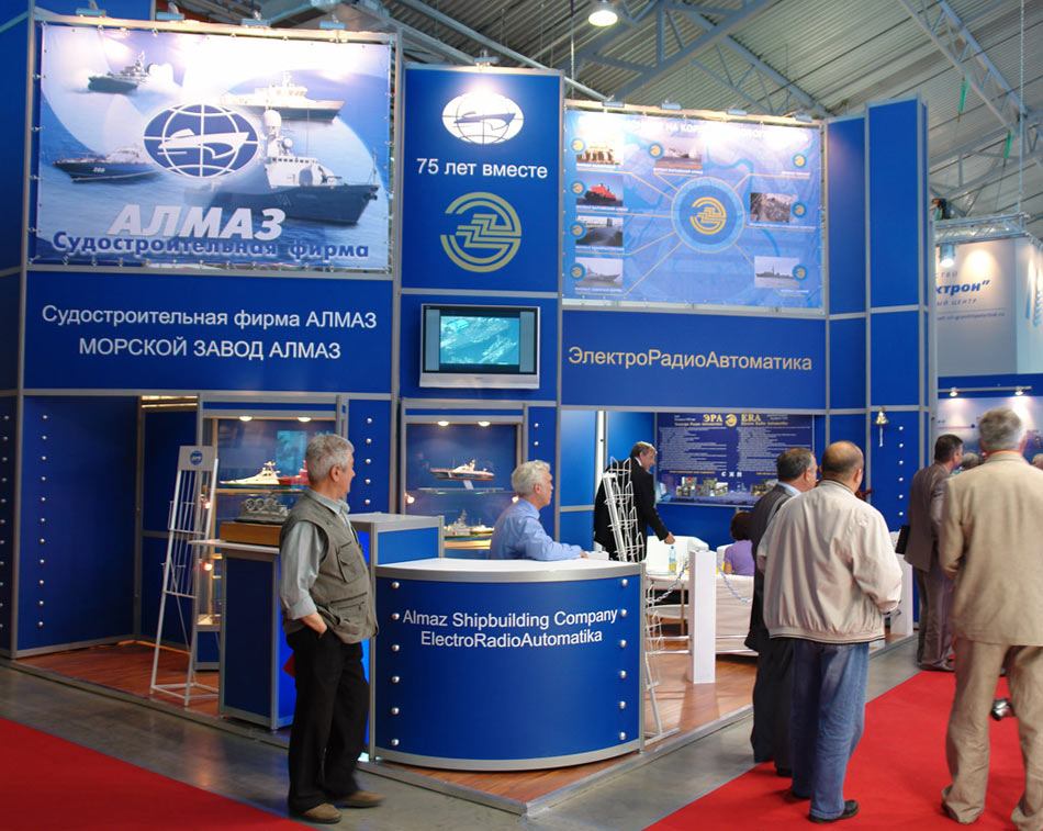 Russian booth construction activities